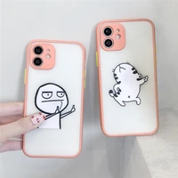 for iphone 11 cute funny cat man despise case for iphone 13 12 11pro xs max 8 7 plus x xr 12 mini se 2020 shockproof back covers