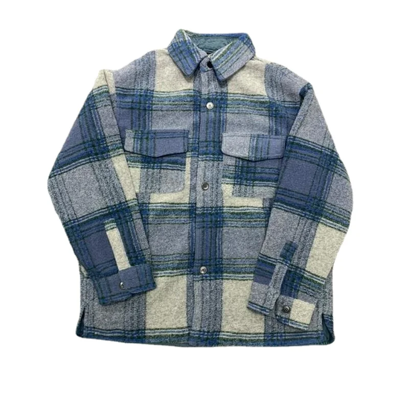 

22SS High Quality 1:1 Plaid Woolen TRAVIS SCOTT Jackets Men Women EU Size 100% Cotton Cactus Jack Coat Fashion Winter Techwear