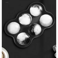 ice cube trays sphere ice cube mold 6 grids silicone ice maker for kitchen bar party drinks whisky milk tea for summer heat 003