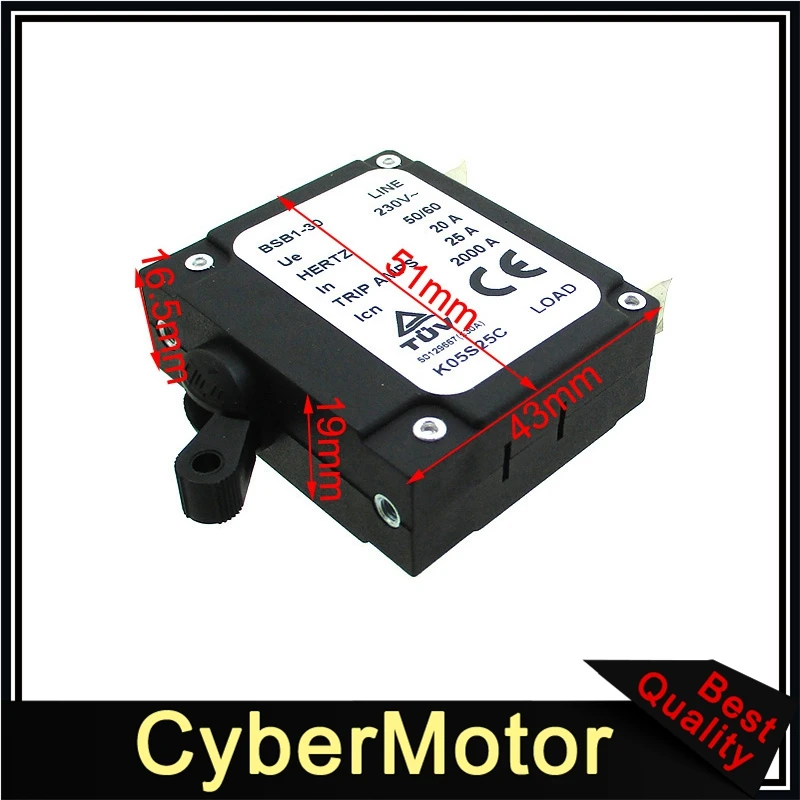 Китайский генератор автоматический выключатель 230 В 20 А в 25 Дальность хода 2000