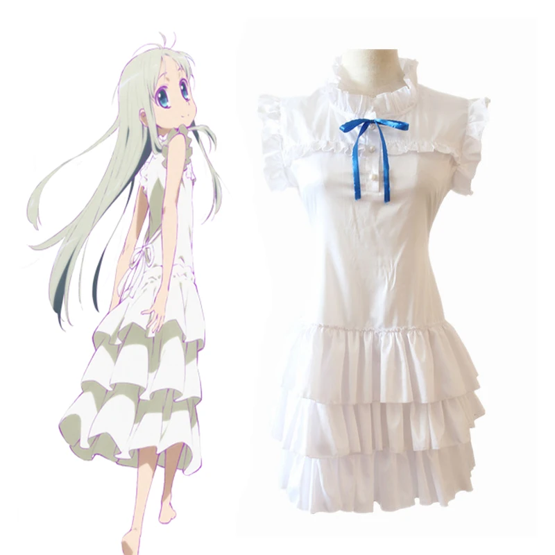 

Аниме Anohana The Flower We Seen тот день Косплей костюмы Meiko Honma Косплей Костюм платья Хэллоуин вечевечерние женщины косплей