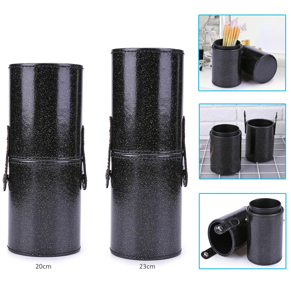 

PU Leather Makeup Storage Holder Cosmetic Cup Case Box for Makeup Brush Pen high quality Holder Storage Empty Holder