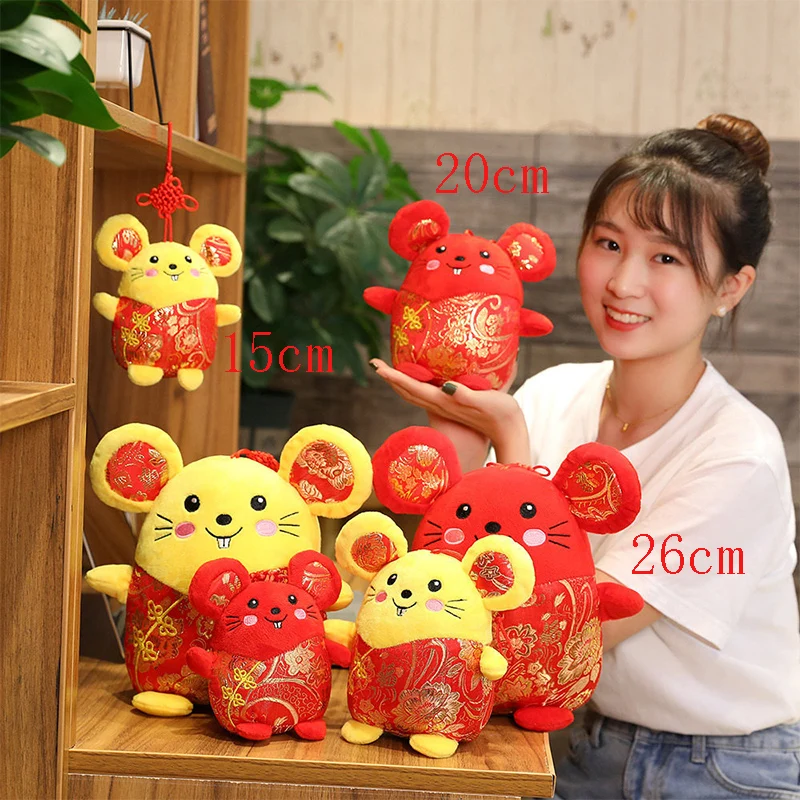 Плюшевая игрушка год талисман крысы 2020 Праздничная Новая династия Тан Фортуна