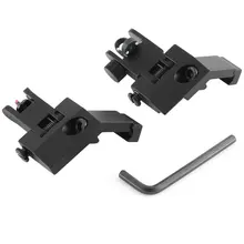 Low Profile 45 Degree Flip Front And Rear Sights Anti-rust And Anodized Surface Optical Fiber Sights