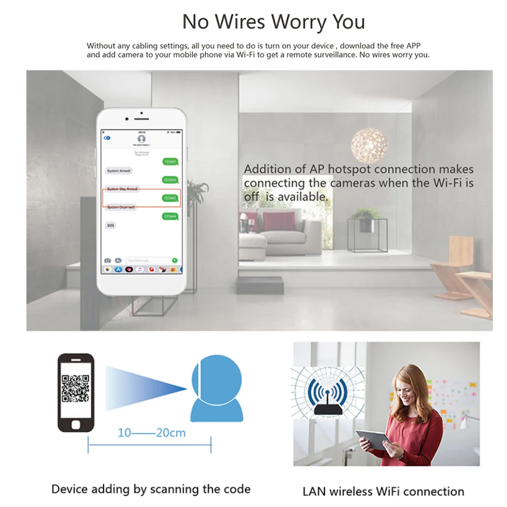 Детский монитор беспроводная WiFi ip камера 1080P HD безопасности ночного видения