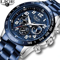 lige watches mens watch quartz clock male fashion stainless steel wristwatch with auto date design casual business new watch