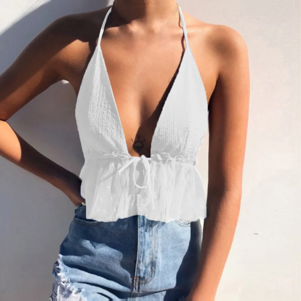 Модный женский сексуальный топ на бретелях чистый цвет с открытыми плечами без