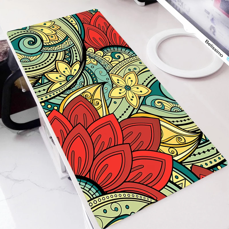 

Large Gaming Mouse Pad Floral Flowers Computer Desk Mat XXL 900X400 Rubber Mousepad Mouse Keyboard Accessories Notebook Desk Mat