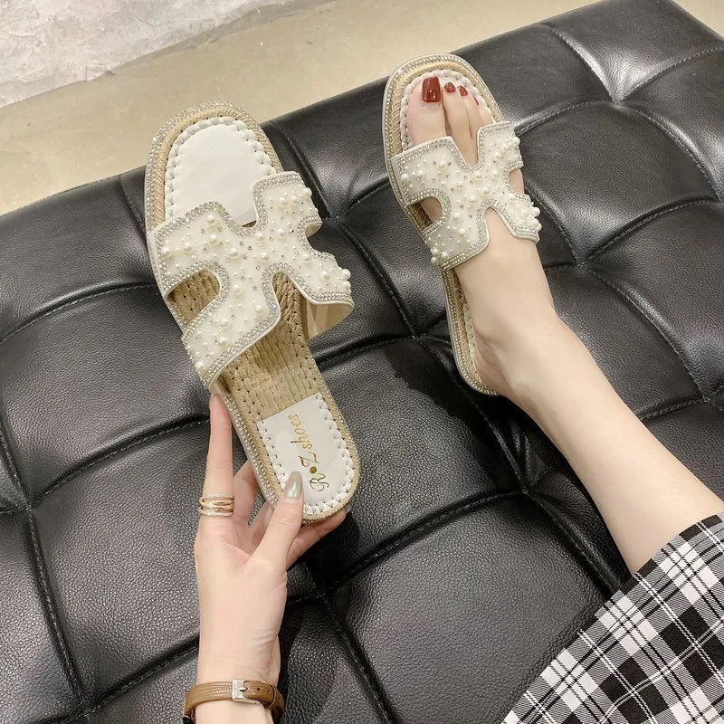 

Стразы босоножки женские Феи Лето 2021 новые тапки на плоской подошве с надписью Wild Word, модные босоножки Ins