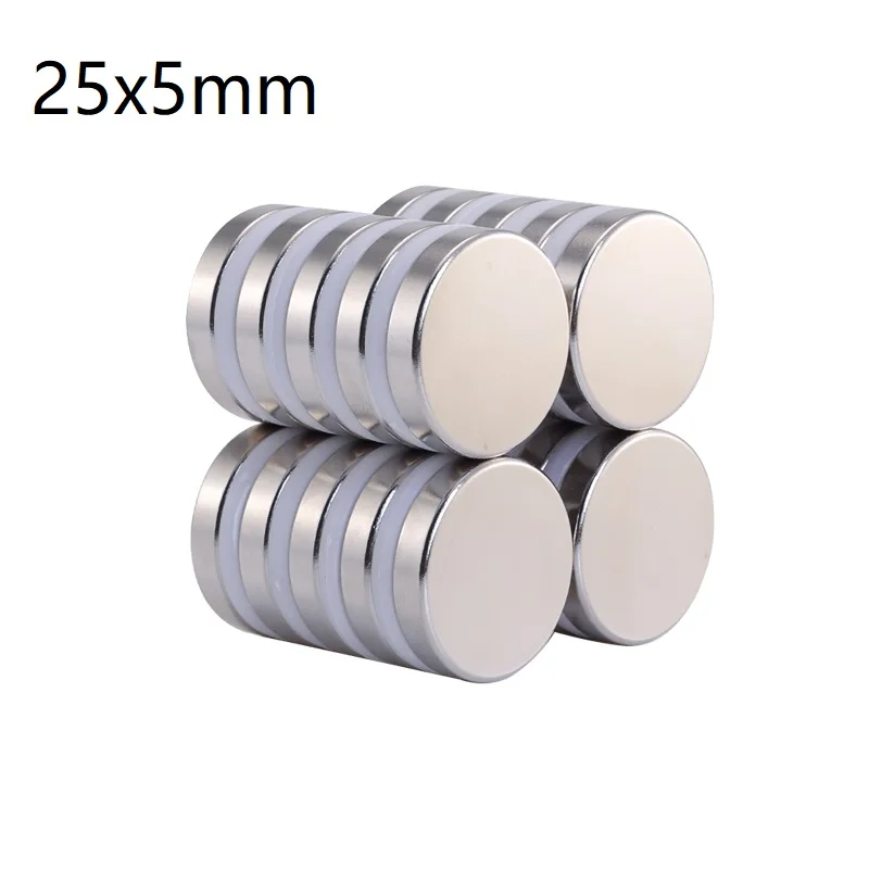 

Неодимовые магниты NdFeB N35, супермощные круглые, сильные, постоянные, маленькие, Imanes, 25 Х5 мм, 5/10/20/50/100 шт.