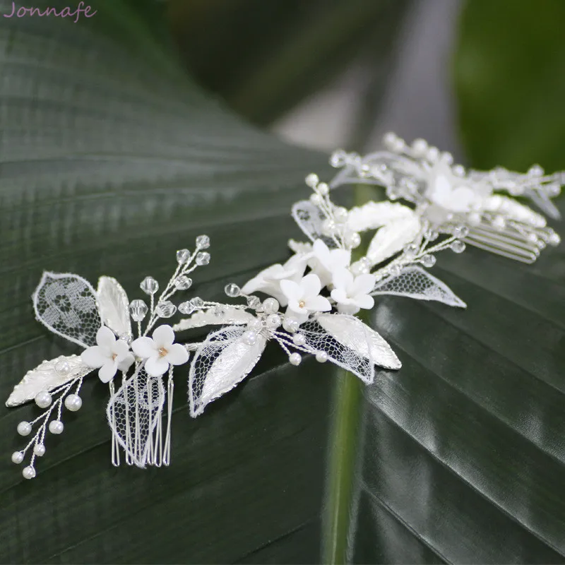 Очаровательная фарфоровая Цветочная Свадебная длинная расческа для волос