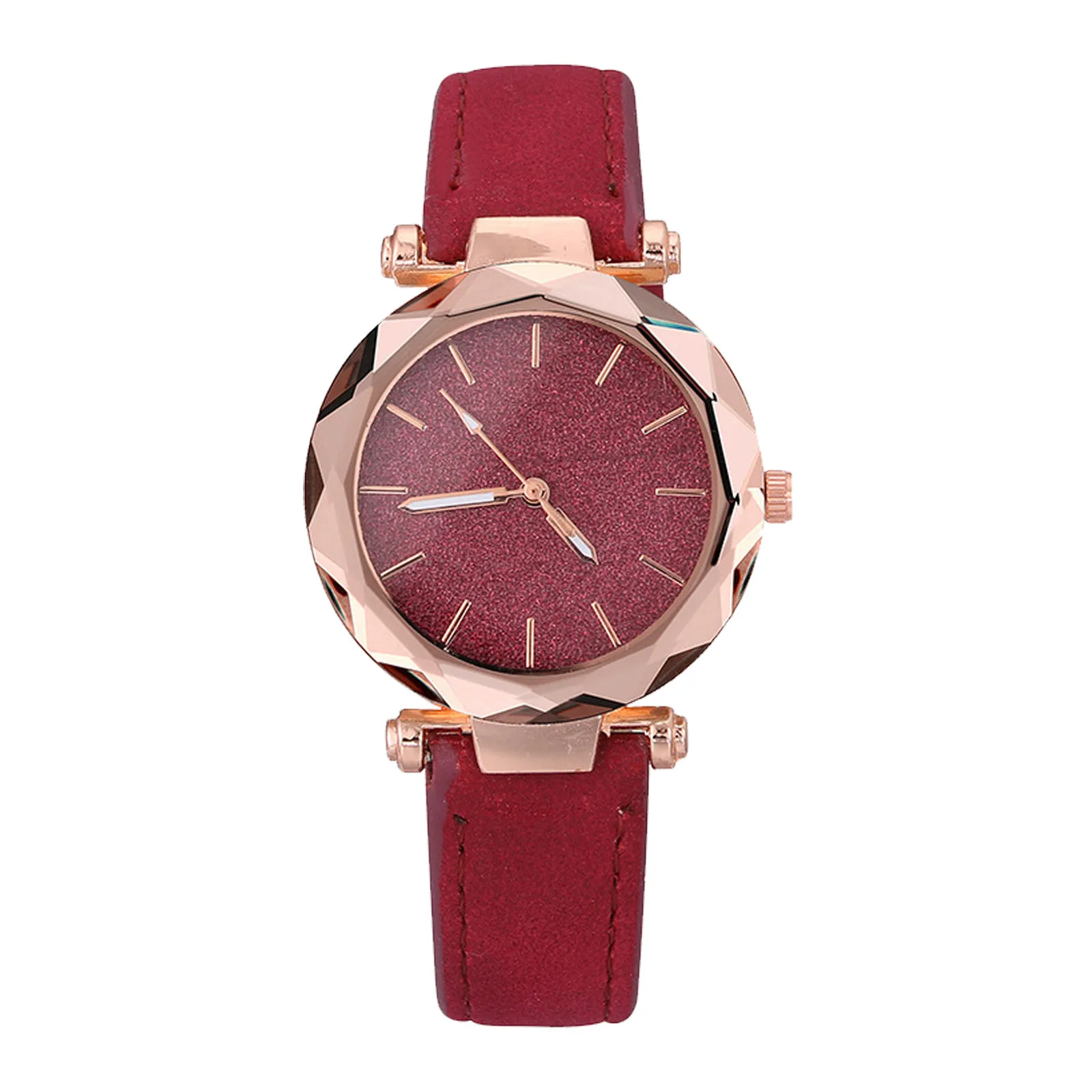 

Ladies Watch Casual Fashion Quartz Watches Sky Twinkling Dial Leather Strap Watch Quartz Wristwatches Free Shipping