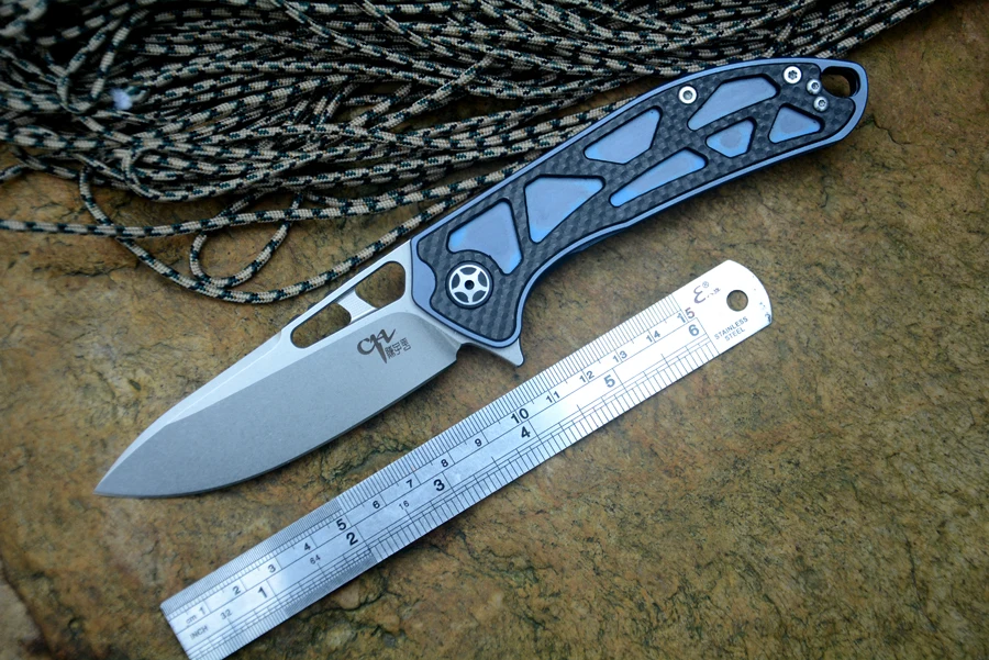 CH3509 складной нож D2 лезвие мяч титановый подшипник ручка Открытый Отдых на