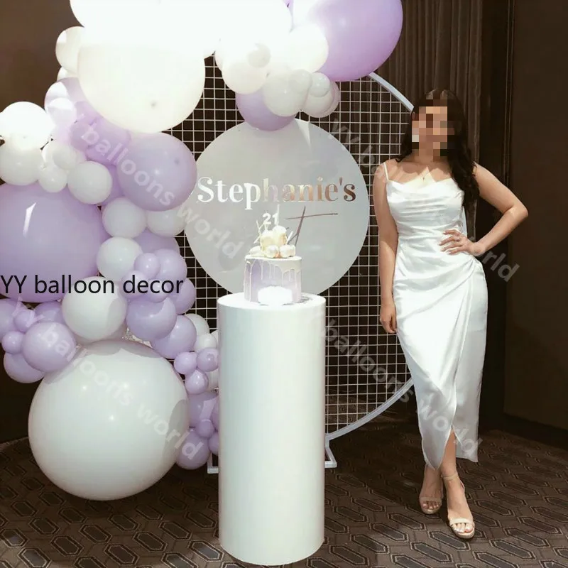 2020 воздушные шары гирлянды арочный Комплект Макарон белый фиолетовый мальчик