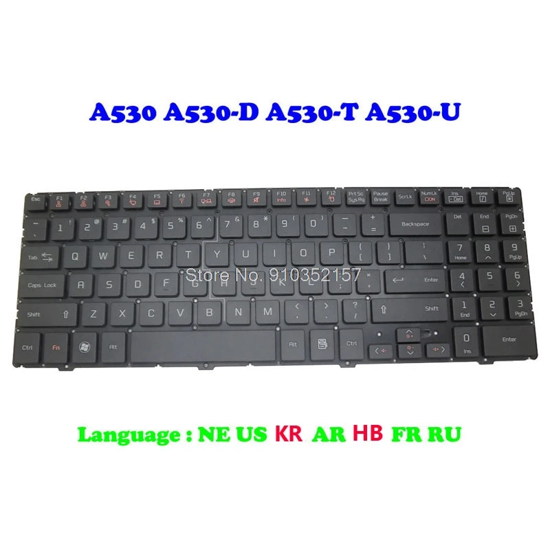 

FR RU Keyboard For LG A530 A530-D A530-T A530-U QLM 2B-03002Q100 AEQLMK00010 2B-03040Q100 AEQLMW00010 2B-03005Q100 AEQLMY00010