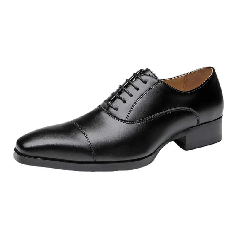 

Men Derby Shoes Lace-Up Formal Casual Business Genuine Leather Office Size 39-45