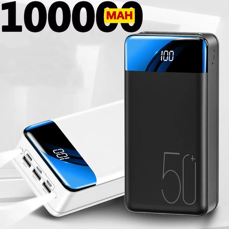 

Внешний аккумулятор, 100000 мАч/98000 мАч, универсальный, 5 В, 2,1 А