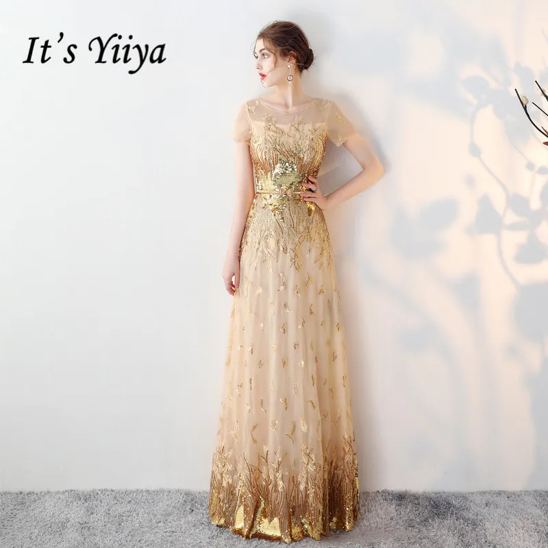 Женское вечернее платье It's Yiiya белое длинное фатиновое с круглым вырезом