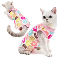 pet cat clothes sweet anti licking sterilization suit breathable surgery recovery care accessories spring summer