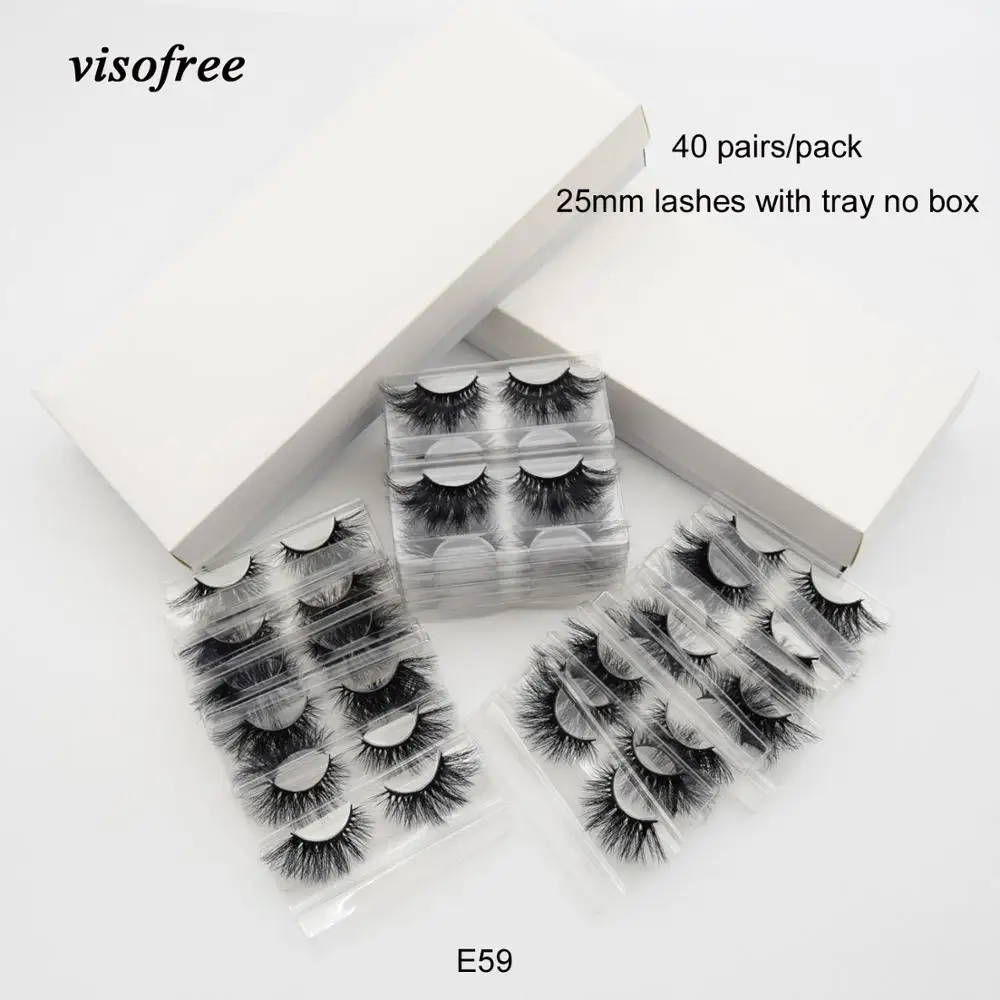 

40 pairs/lot visofree 25mm soft lashes 3d mink eyelashes 100% cruelty-free handmade maganatic lashes fluffy mink eyelashes E70