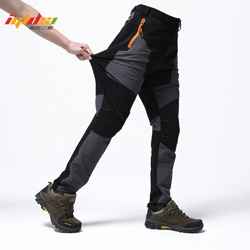 Men's Outdoor Breathable Tactical Pants Fishing Hiking Camping Airsoft Waterproof Pants Zipper Pockets Casual Long Trousers