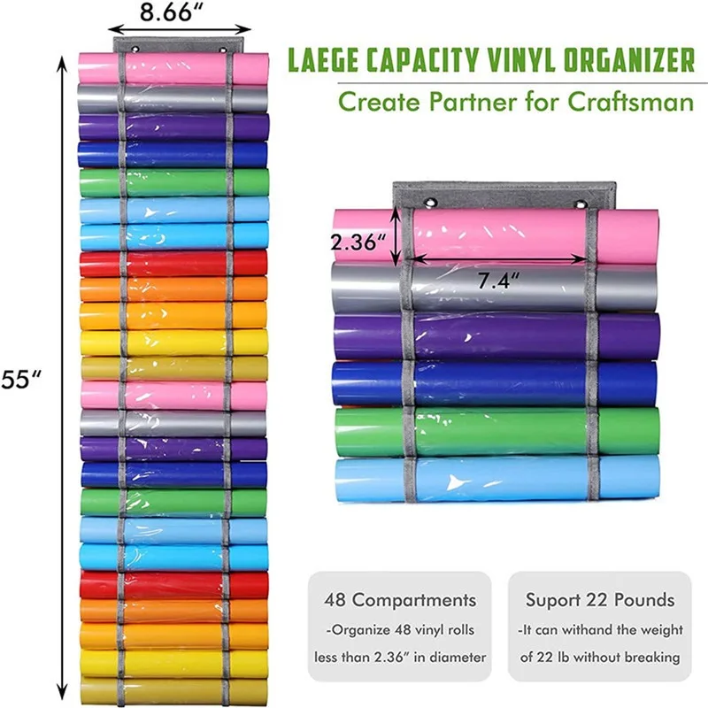 

Виниловый держатель из ткани Оксфорд, сбалансированный виниловый стеллаж для хранения, настенный держатель с защитой от непогоды, виниловы...