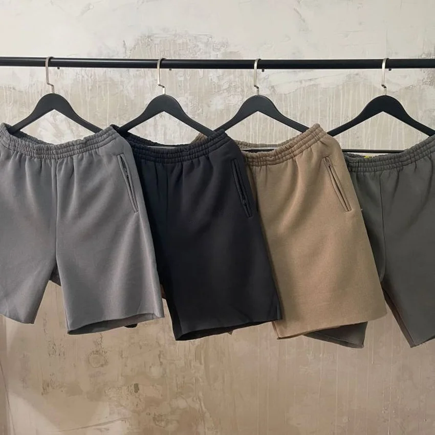 

Kanye West Season 6 Shorts Solid Colors 1:1 High-Quality Plus Velvet Shorts Inside Season Tag Breeches men clothing 2020