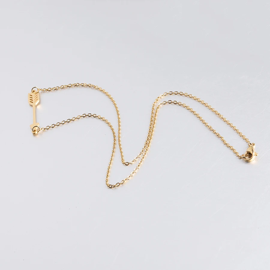 Ожерелье для женщин и мужчин Золотое искусственное ожерелье минималистичное