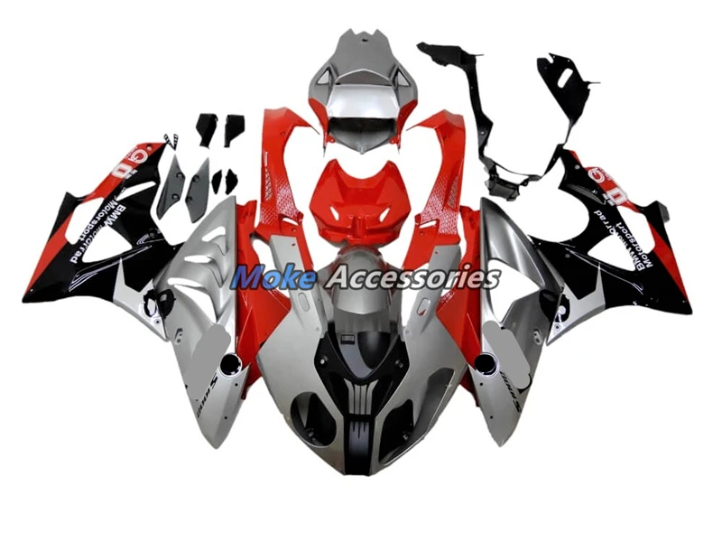 

Motorcycle Fairings Kit Fit For S1000rr 2009 2010 2011 2012 2013 2014 Bodywork Set silvery grey red