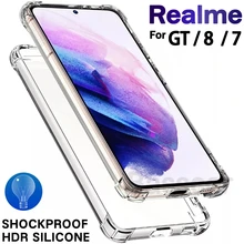 Shockproof Cover Case For Realme Gt 5g 7 Q3 8 Pro C3 Gt Neo 2 C21 X3 Superzoom 6i X2 Q2 XT C11 6S 5 6 Pro Clear Phone Back Cases