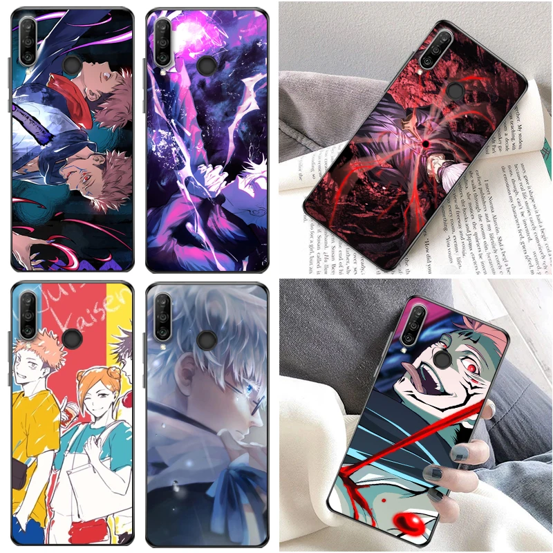 

Jujutsu Kaisen Yuji Itadori Sukuna Satoru Gojo Fushiguro Megumi Phone Case For Huawei P30 Pro Lite Coque Back Cover Cases