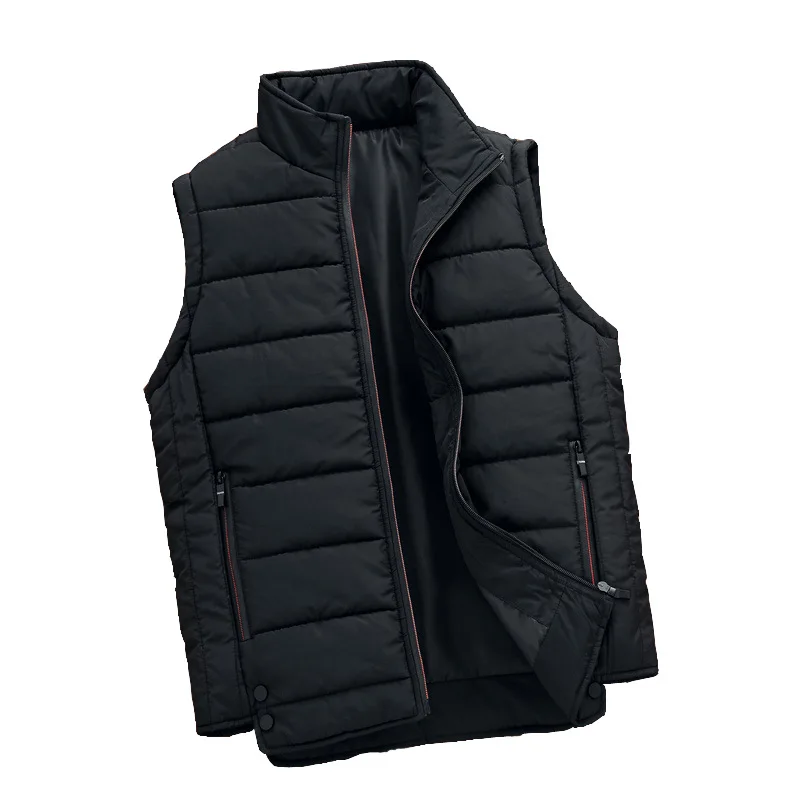 MJ19070009 Black Мужская зимняя флисовая жилетка с капюшоном, Мужская Толстая теплая жилетка, хлопковые повседневные Мягкие жилетки, Мужская ветрозащитная куртка без рукавов, парки - Цвет: MJ19070009 Black