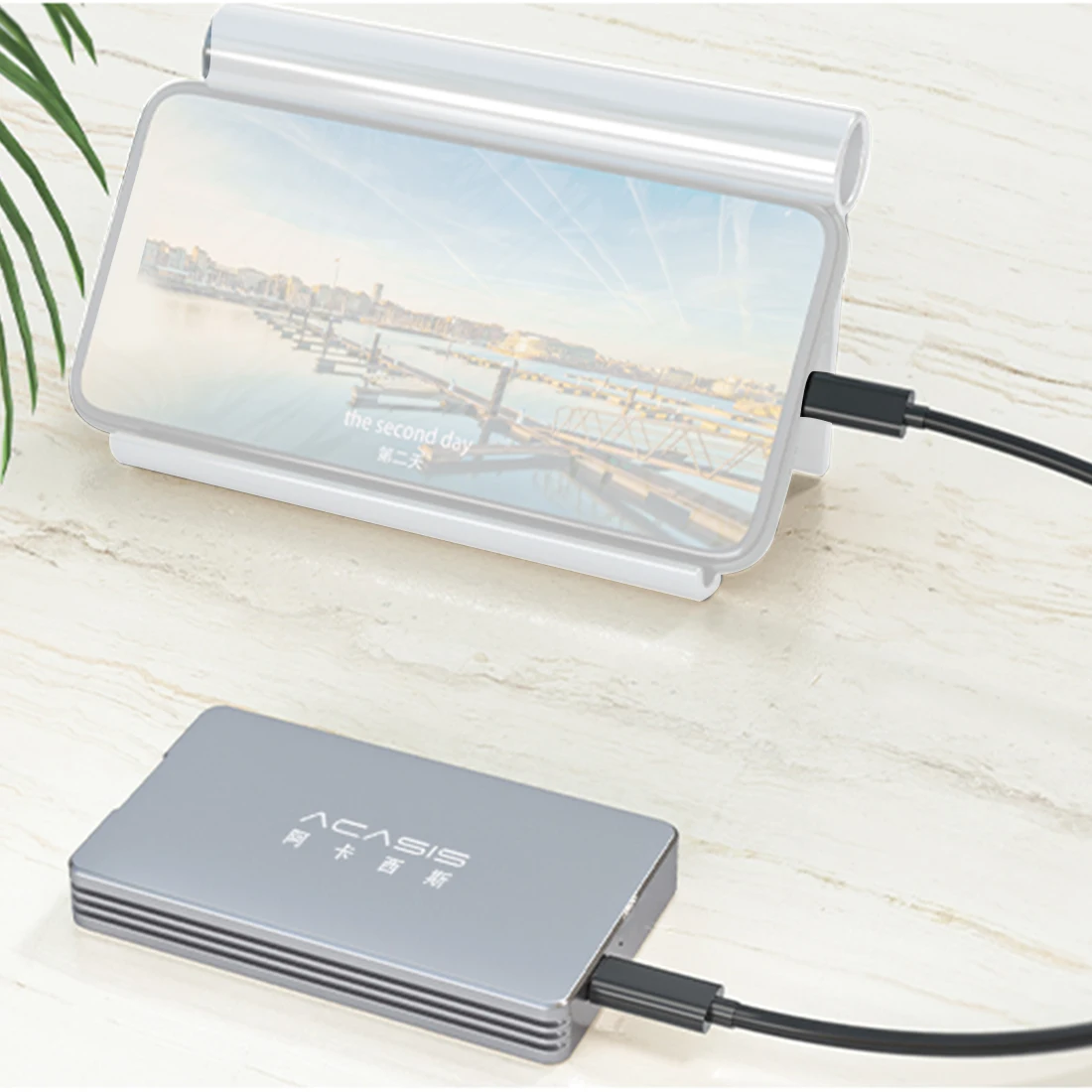 Acasis Portable USB 4.0 Mobile M.2 Hard Disk Box Type-c External Enclosure 40Gbp/s for Thunderbolt3 NVME Key-M 2280 SSD Case