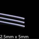 Прозрачный Гибкая силиконовая труба ID 2,5 мм x 5 мм OD Еда Класс нетоксичный пить воду резиновый шланг молока пива мягкие трубы соединения