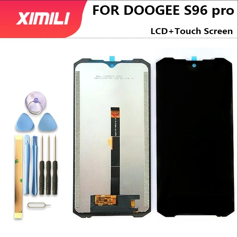 Новый 100% оригинал Для DOOGEE S96 Pro ЖК-дисплей Дисплей Стекло + кодирующий преобразователь сенсорного экрана в сборе 6,22 дюймовых запасных частей Стекло + Инструменты для ремонта