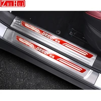 car interior door welcome threshold cover sticker for geely coolray sx11 2022 2020 2021 stainless steel protector accessories