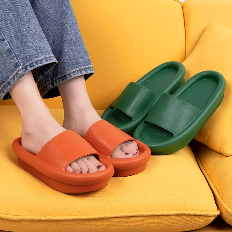 

Super Soft Platform Fish Mouth Flip Flops Summer Unisex Slippers Cool Beach Slides Non-Slip Shoes Man Women's Home Sandals