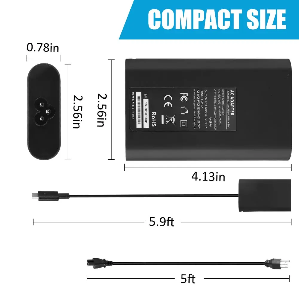 65 Вт usb type-C Блок питания адаптер переменного тока для Dell LA65NM170 DA30NM150 LA45NM150 02YKOF Dell XPS 12 13 9380 Dell широта 5175