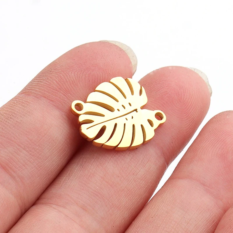 5 шт./лот изысканный лист из нержавеющей стали с двойными отверстиями подвесные