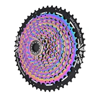 racework bicycle freewheel mountain bike card aluminum alloy rainbow color cassette 8 12 s 11 50t large gear plate