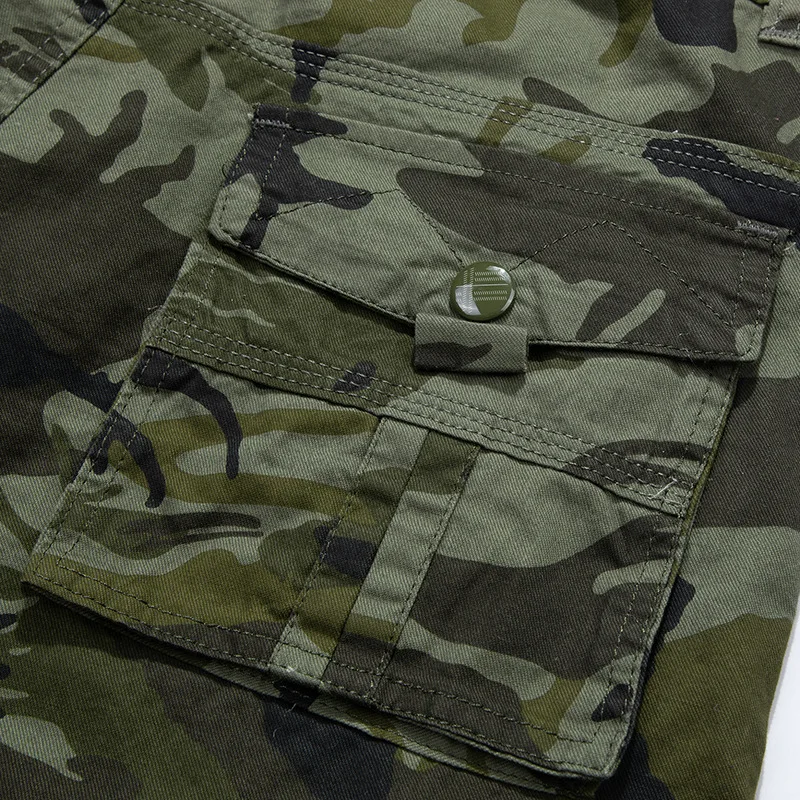 

2021 Summer Men Cargo Shorts Summer Mens Cotton Casual Short Pants Male Street Military Knee-Length Beach Shorts 29-40