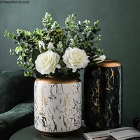 nordic light luxury ceramic vase living room table decoration dried flower flower arrangement accessories home marble vase