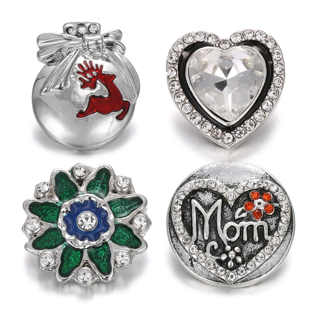6 шт./лот новинка Ювелирное Украшение олень снеговик носок цветок сердце 18 мм