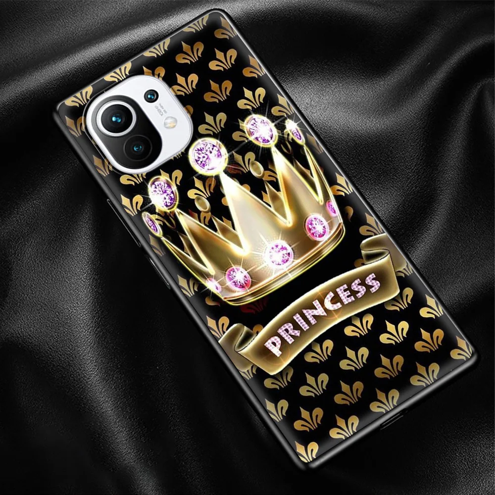 

Diamond Crown Smartphone Accessories Cover for Xiaomi Mi Poco X3 NFC M3 CC9 10T Lite 9T Note 10 Pro 10S Soft Case Shell
