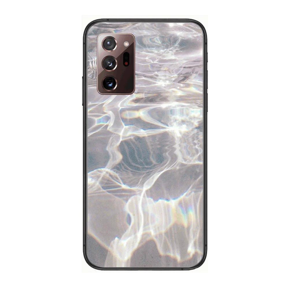 

starry sky Phone Case cover hull For SamSung note20 10 9 8 4 pro plus black prime soft bumper Transparent