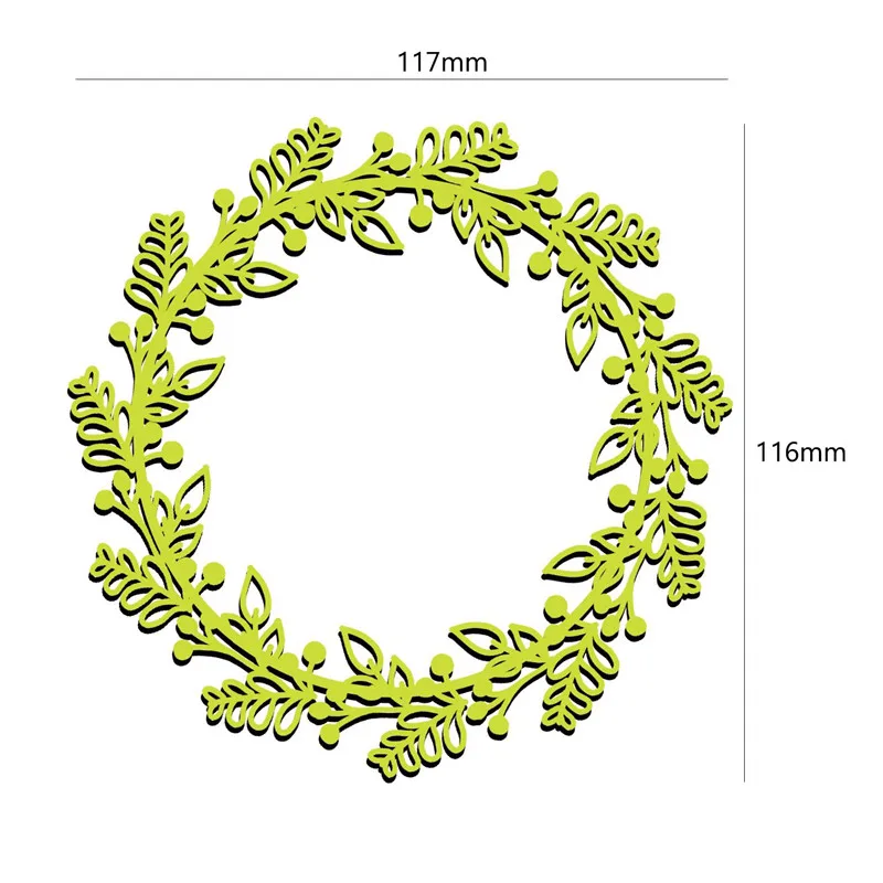 

YaMinSanNiO Wreath Cutting Dies Branch Cycle Frame Metal Dies New For Scrapbooking Cards Making Embossing Stencil Diecuts Crafts