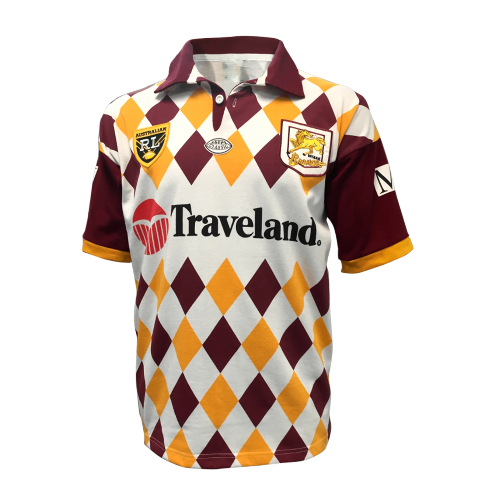 

1995 Брисбен Бронкос Ретро Джерси регби Джерси Спортивная фотосессия