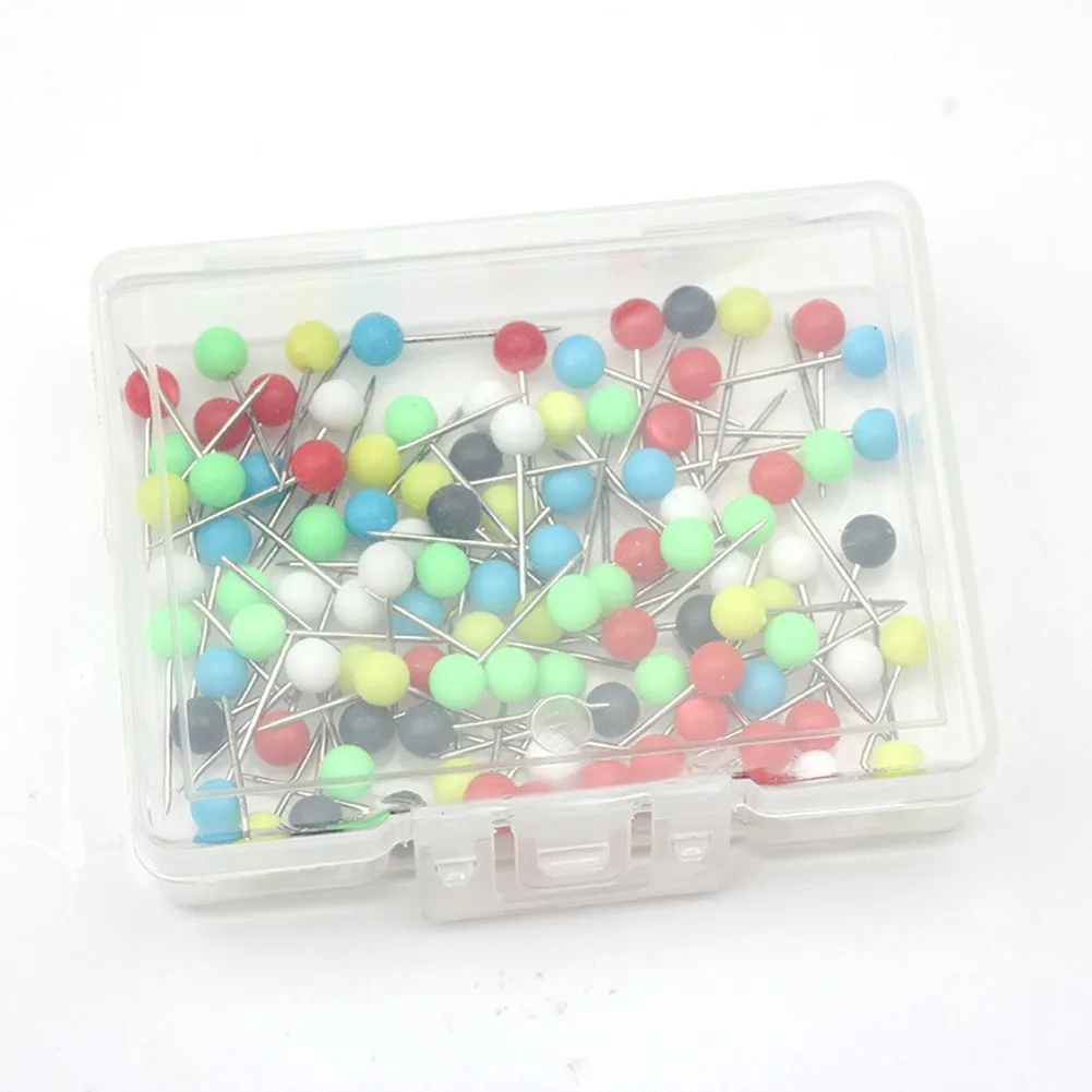 

Safe Box Fishing Line Winder Pins Spare Mixed Color Pin Plastic Round Head Winder 100pcs Box Carp Fishing Line