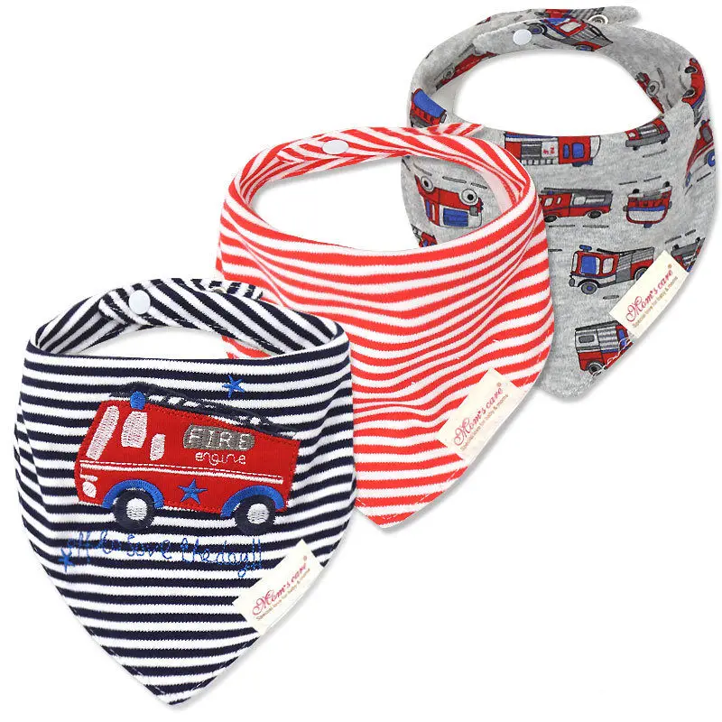 

3pcs Cotton Bandana Bibs Baby Babador Feeding Smock Infant Burp Cloths Cartoon Triangle Saliva Towel Baby Soft Eating Accessory