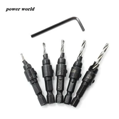 4 шт./5 шт. самонарезающие сверла с шестигранной развертка коническим хвостовиком